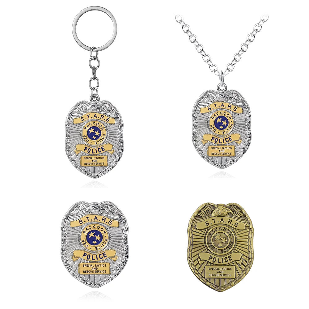 Game Resident Evil Raccoon City Police Department Badge Necklace