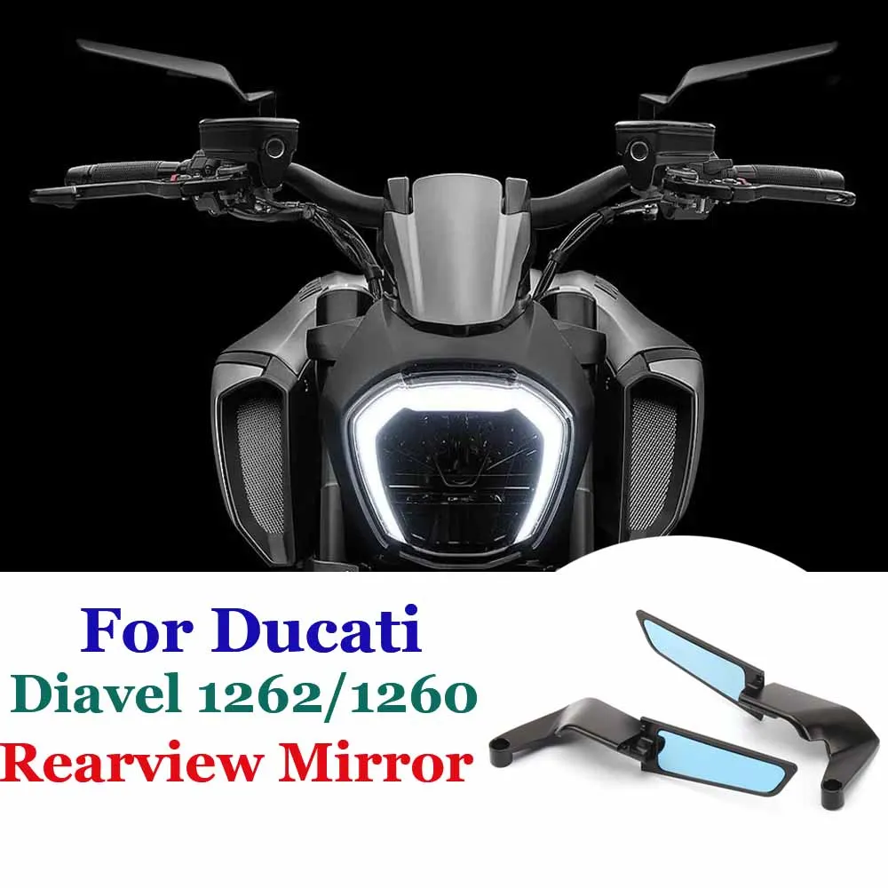 For Ducati XDiavel 1262S Dark 2021-2023 DIAVEL 1260S 2019-2020 Motorcycle Rearview Mirror Adjustable Kit Rearview Mirro