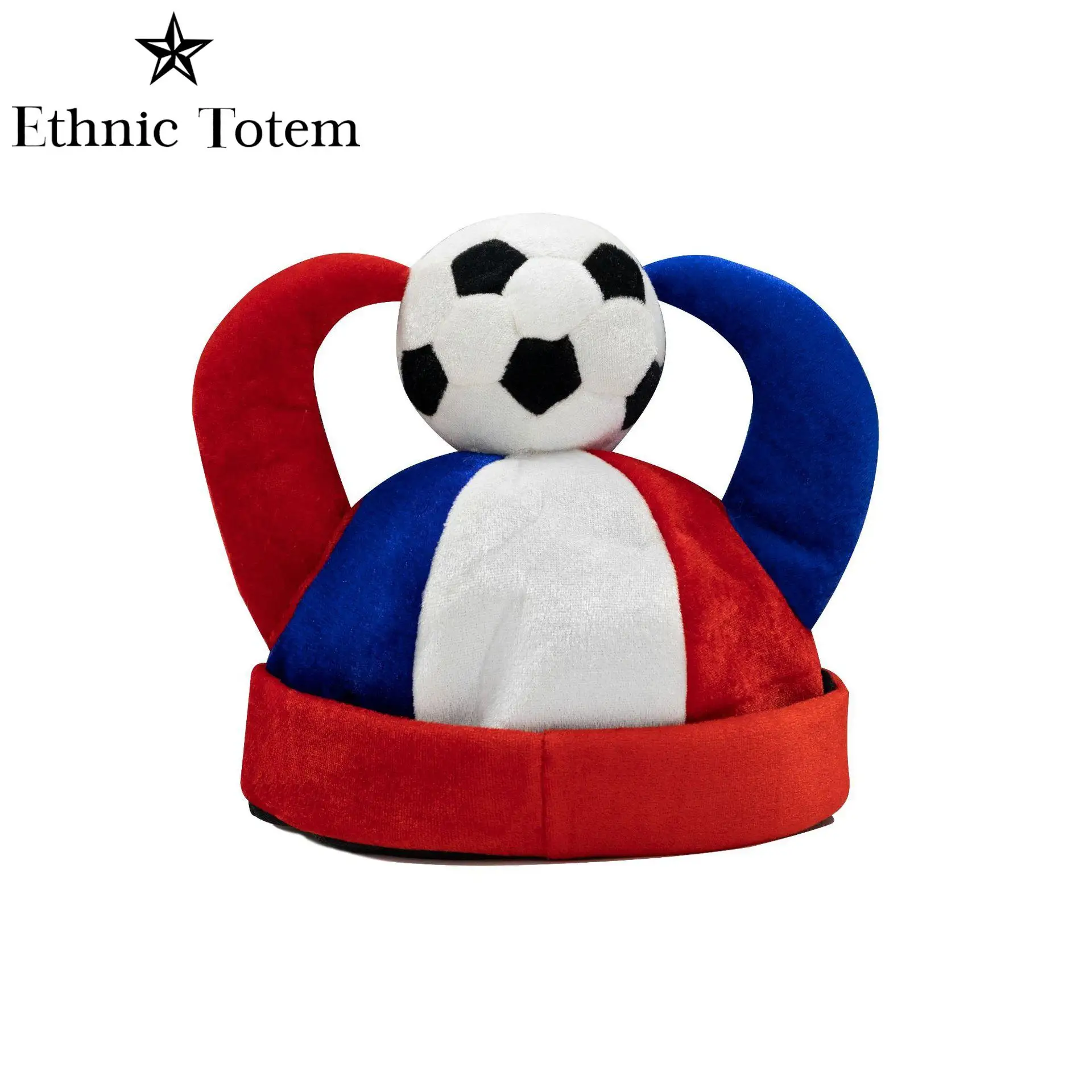 Soccer Ball Hat Game France Germany Football Fans Cosplay Cap Independence Day US Flag Print Fancy Headdress 2024