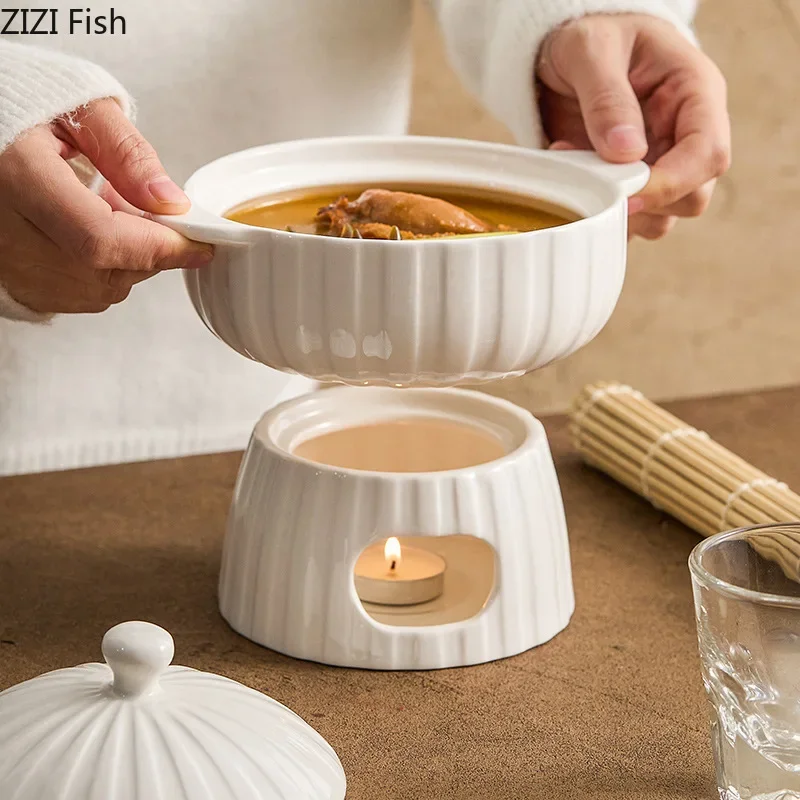 Plate Kitchen Home Utensils Nordic Insulated Heated Plate Hotel Restaurant Featured Dishes Cooking Main Course Ceramic Creative