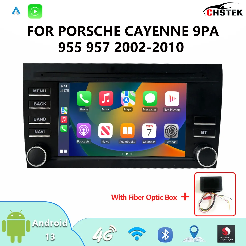 

CHSTEK Car Radio Carplay Multimedia Player for Porsche Cayenne 955 957 9PA 2002-2010 Android Navigation GPS 4G BT WiFi Stereo