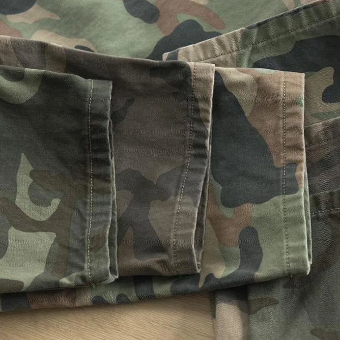 Camouflage Work Pants Men's Loose Wear Resistant Anti-Heat Spring Autumn Thick Dirty Straight Legged Heavy Duty Welding Pants