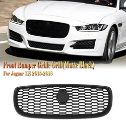 Front Grille Racing Grill For Jaguar XE 2015 2016 2017 2018-2020 Carbon Fiber Look/Gloss/Matte Black Upper Bumper Hood Mesh Grid