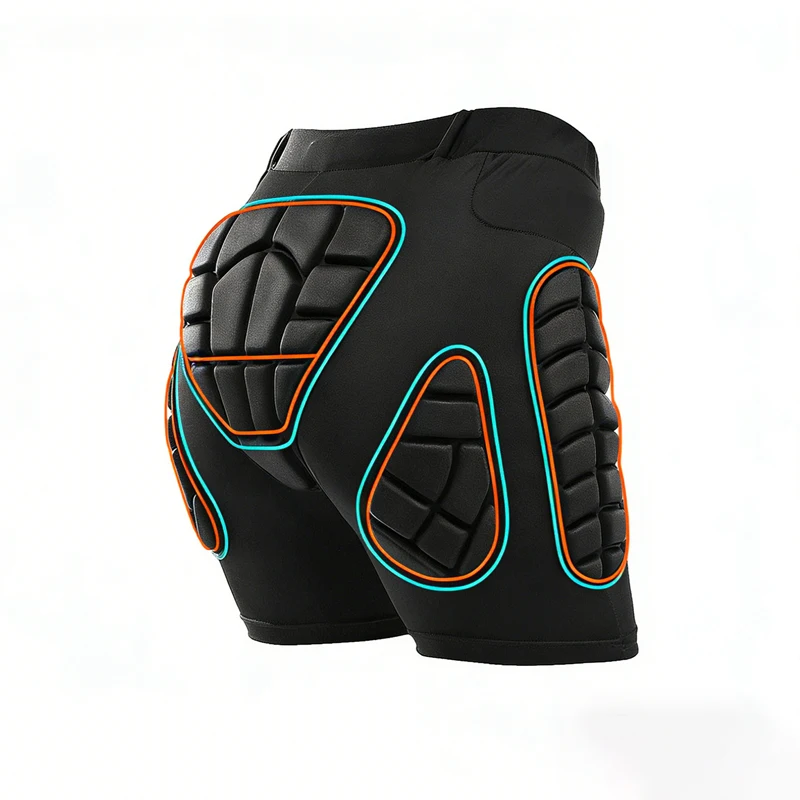 Padded Shorts and Kneepads 3D Protection Hip Butt Protective Shorts Anti Impact Pants for Snowboarding Skate Skiing Cycling view 4
