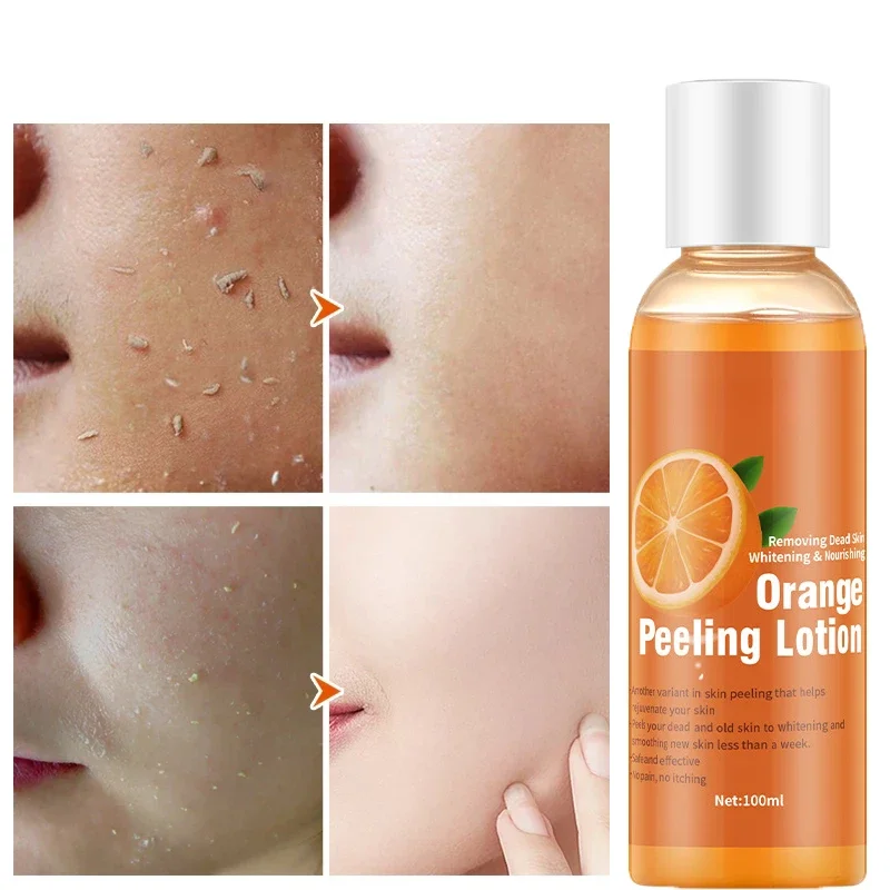 100ML Orange Peel Lotion Exfoliating Mousse Deep Exfoliating Cleansing All Skin Types Face Wash Smoothing Moisturizing Skin