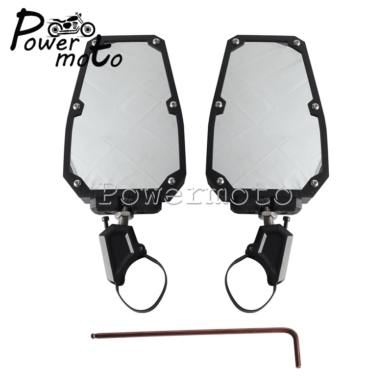 ل بولاريس ياماها YXZ Kawasaki Teryx 1000 هوندا Pionner Can-am Maverick X3 UTV المرايا الجانبية 1.5 "-2" لفة بار مرآة الرؤية الخلفية #3