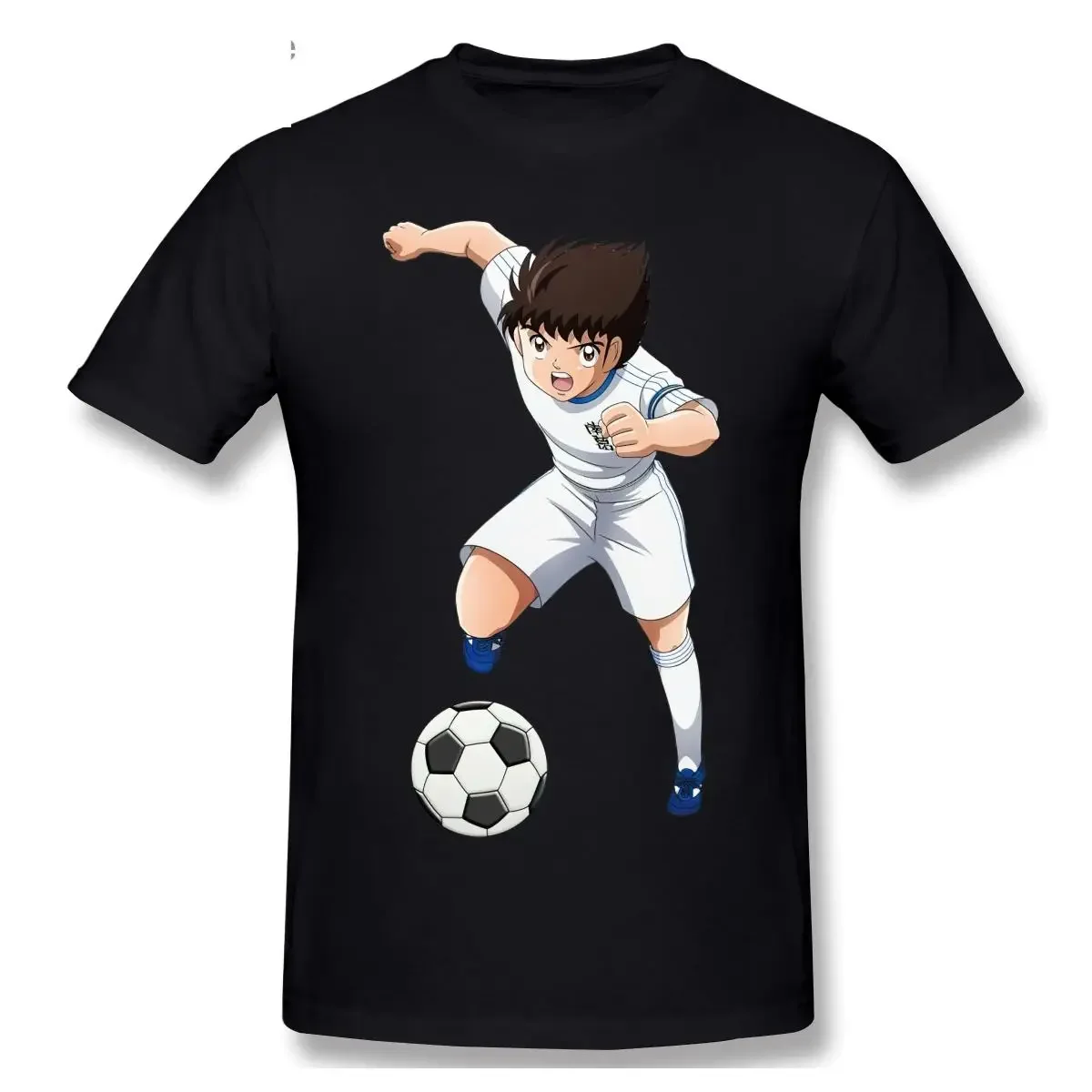 Captain Tsubasa T Shirt Great Man Tsubasa Ozora Anime Tshirt Cotton Round Neck T-shirt Clothes Sweatshirt Clothing Tee Top