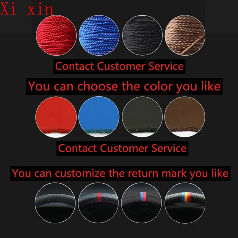 For bestune B50 B70 x40 X80 T33 T55 T77 T99 Customized leather hand sewn steering wheel cover car interior accessories