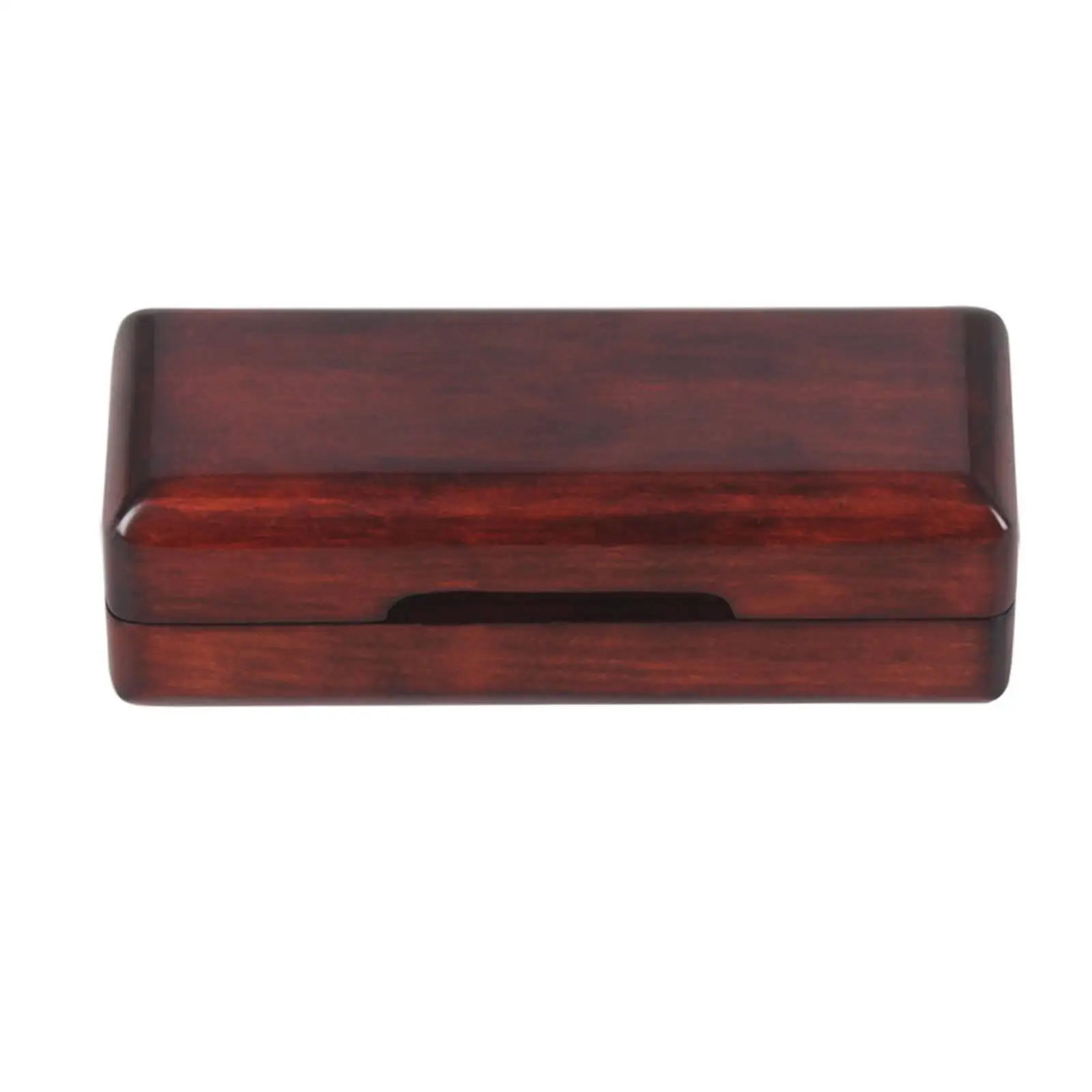 Wood Embouchure Piece Storage Box for Alto Saxophone with Smooth Finish Brass Color Hinges and Pocket Friendly Size