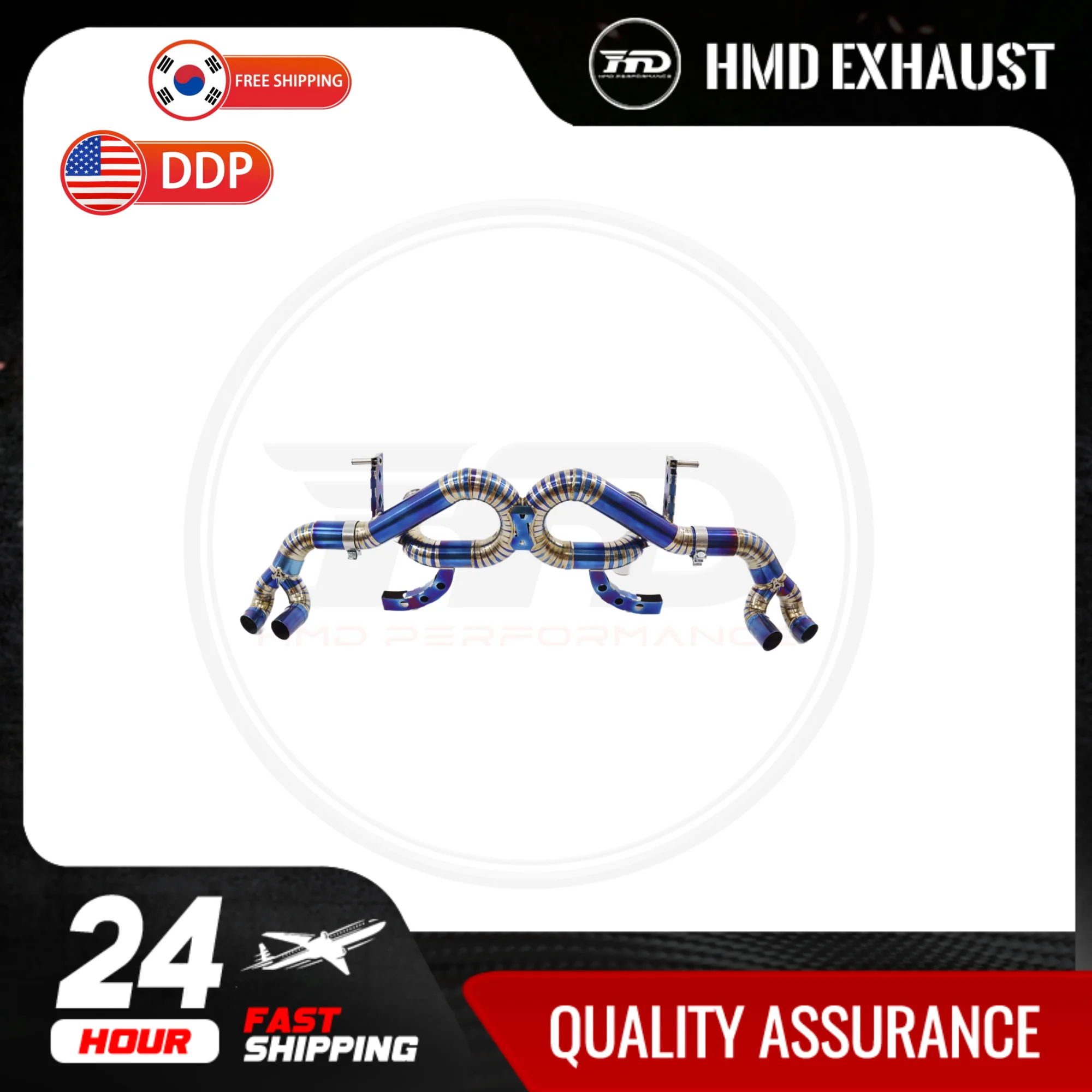 

HMD Hot sale Titanium alloy Fast Shipping in 24 hours Catback exhaust for Lamborghini LP580-LP610-4 Without Muffler Valve