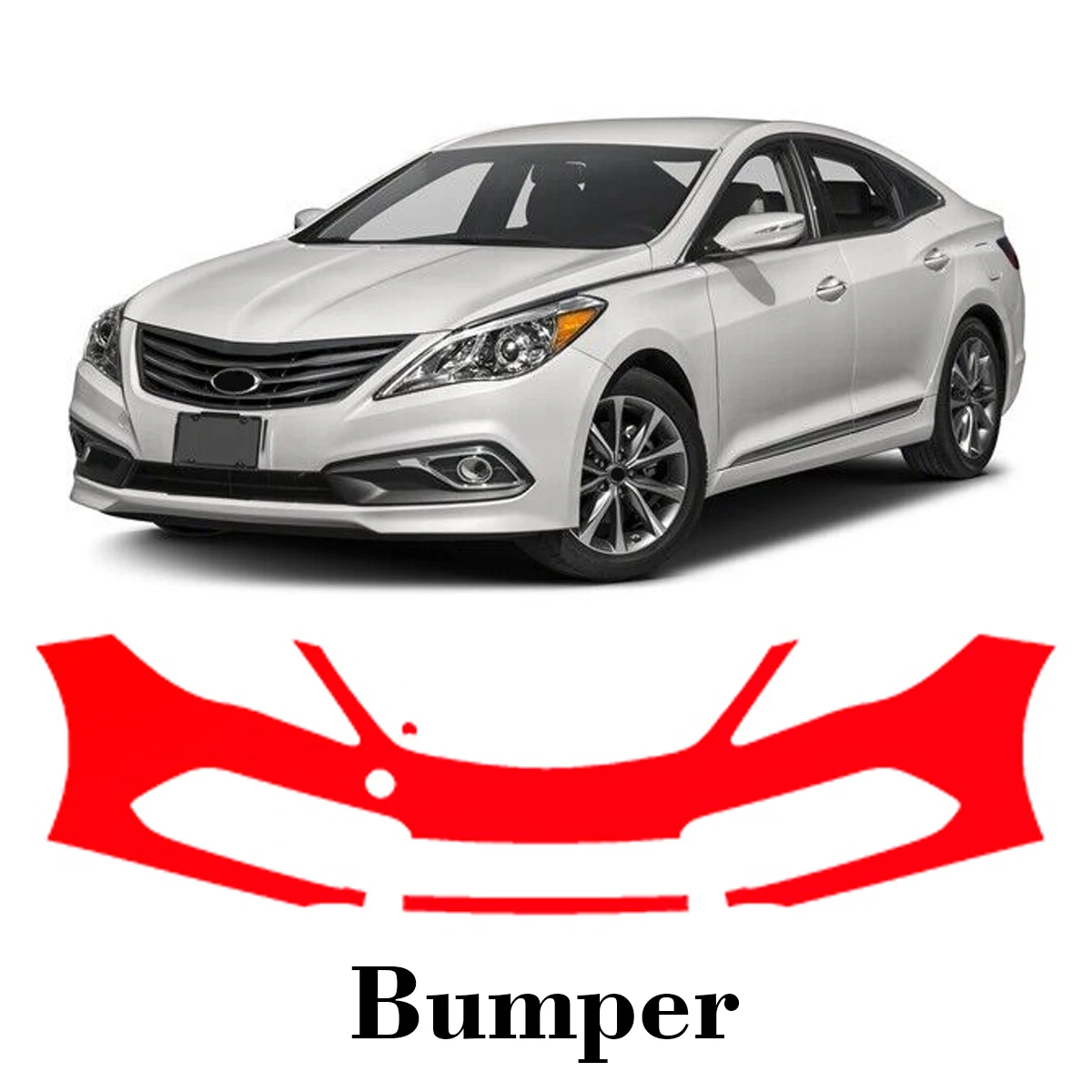 

Car Precut Paint Protection Film Front Bumper Anti-scratch Exterior TPU PPF For Hyundai Azera 2015-2017