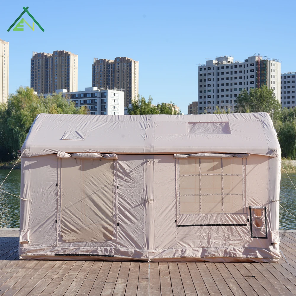

12x Large Portable Waterproof Inflatable Air Tent For Family Outdoor Camping 3-4 People Four-season One Bedroom Living Room