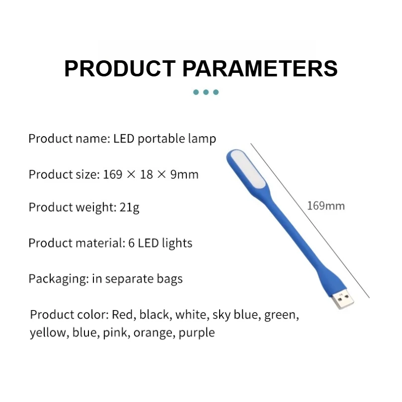 Bild 7: Mini-USB-Steckerlampe, superhell, Augenschutz, Buchlicht, Computer, mobile Stromversorgung, Aufladen, LED, USB, kleines Nachtlicht, 5 V, 1 W