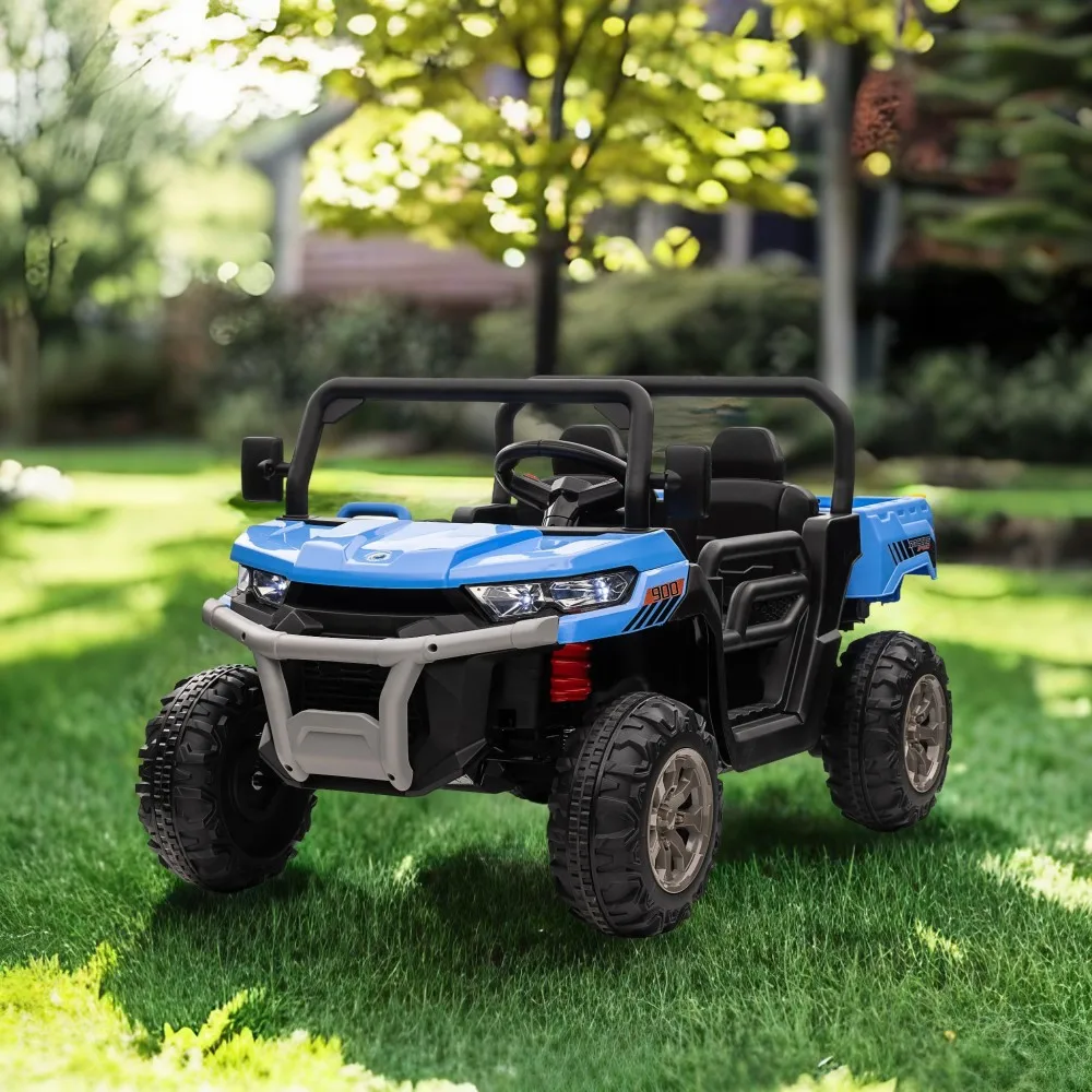 24V Kids Electric Car 2 Seat Ride UTV Equipped with 2x200W Motor with Dump Bed/Shovel with Remote Control Electric Car for Kids