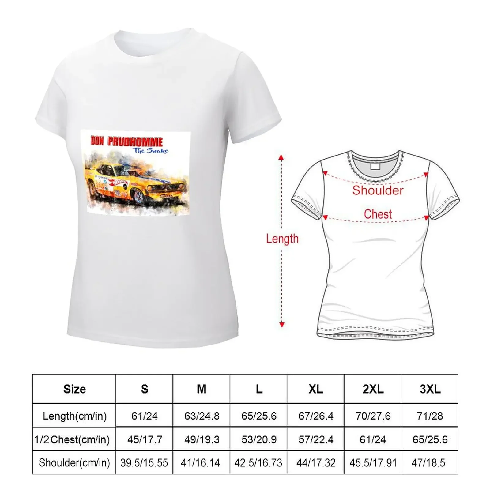 Don Prudhomme, The Snake T-shirt summer clothes Female clothing graphics western t-shirt dress for Women