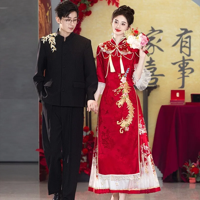 

Новый комплект легкого роскошного платья Cheongsam в китайском стиле