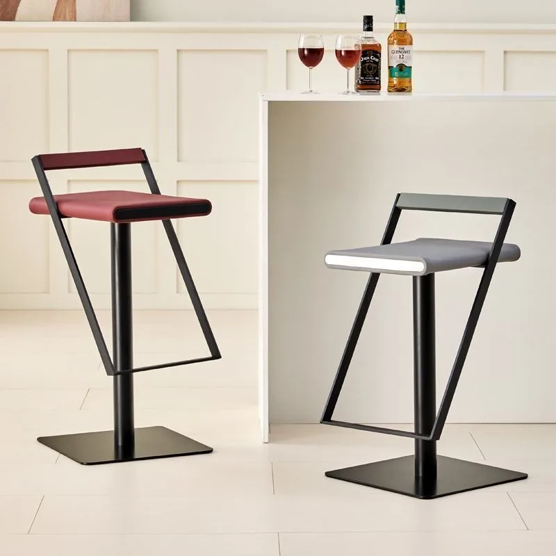 Bar chair Household high stool chair, modern simple stool Front desk checkout page bar chair Back high bar stool