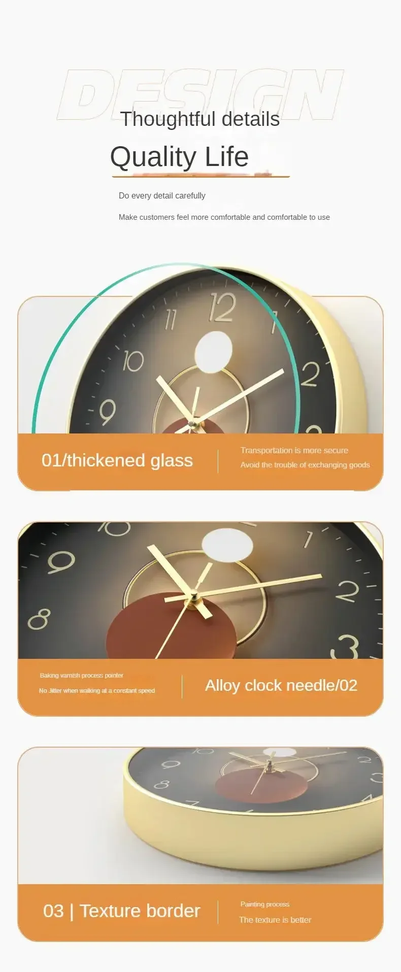 8 Inch Non-Ticking Wall Clock Silent Round Wall Clock Modern Decor Clock For Home Office School Kitchen Bedroom Living Room