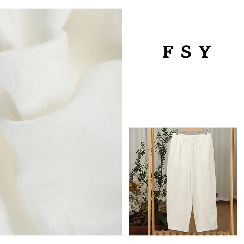 

Slimming High Waist Wide Leg Pants Han Han Straight Cut Casual Trousers for Women Breathable Comfortable Summer Faion