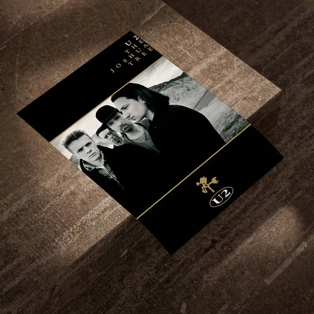 U-U2 ملصق شجرة جوشوا فني ذاتي اللصق مقاوم للماء ملصق ورقي لغرفة القهوة والبار #2