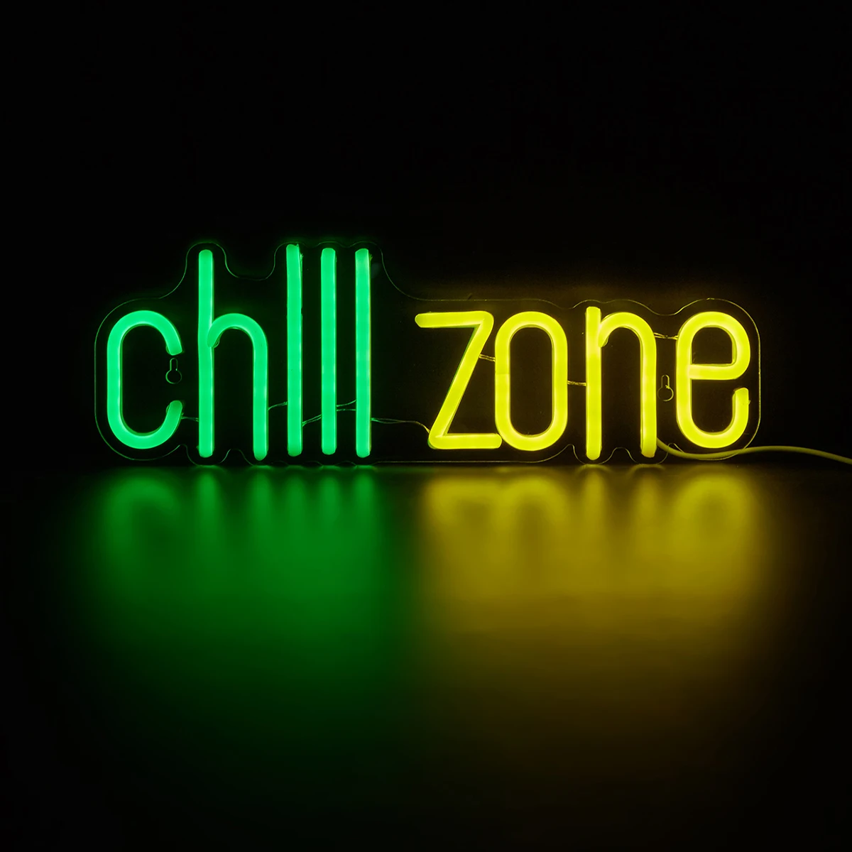 Chi-buy LED Neon Chill Zone USB Powered Neon Signs Night Light 3D Wall Art & Game Room Bedroom Living Room Decor Lamp Signs