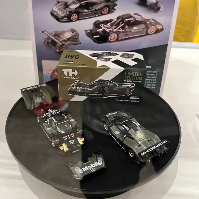 TH Porche 911 GT1 LM 1998 1:64 مقياس سبيكة يموت الصب نموذج مصغر سيارة تحصيل لعبة للكبار هدايا عيد الميلاد للبنين