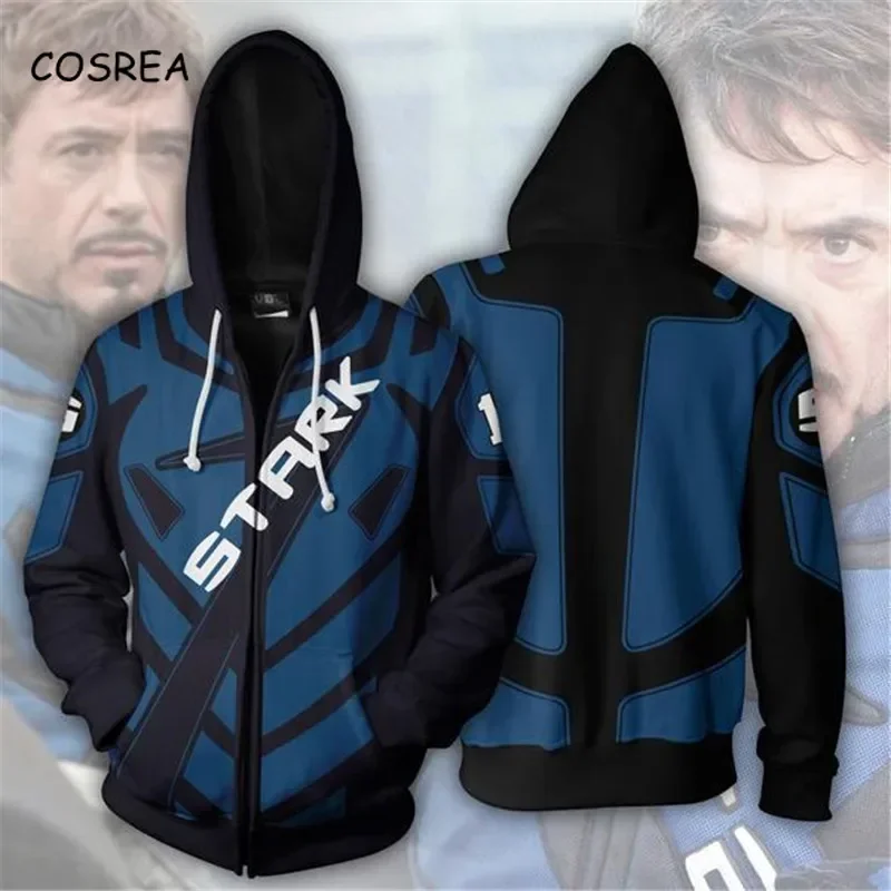 New 2025 Endgame Cosplay Tony Stark Sweatshirt Tracksuit for Boys Thanos Loki Cropped Thor Zip Hoodie 94ly