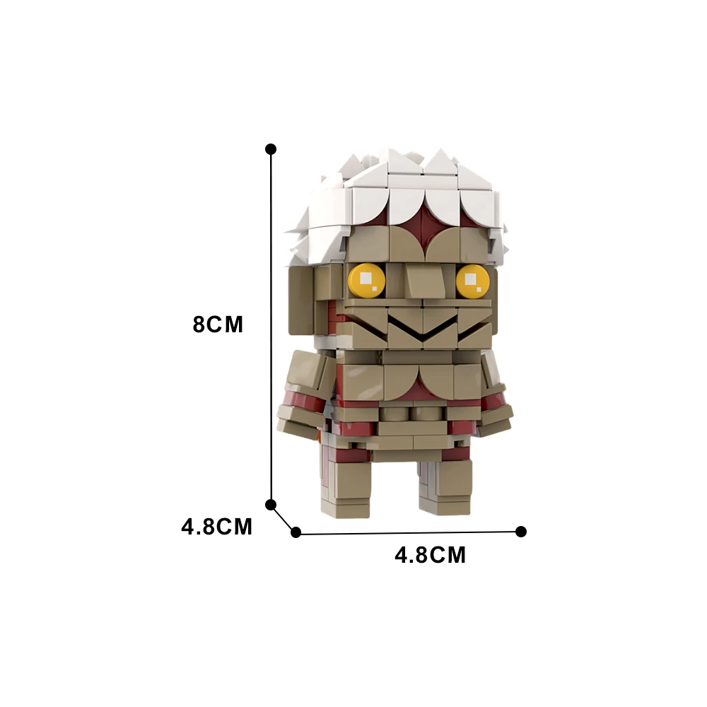 Gobricks MOC Attacks Titans Brickheadz Model Building Blocks Classic Armored Warriors Action Figure Bricks Toy Childrens Gift