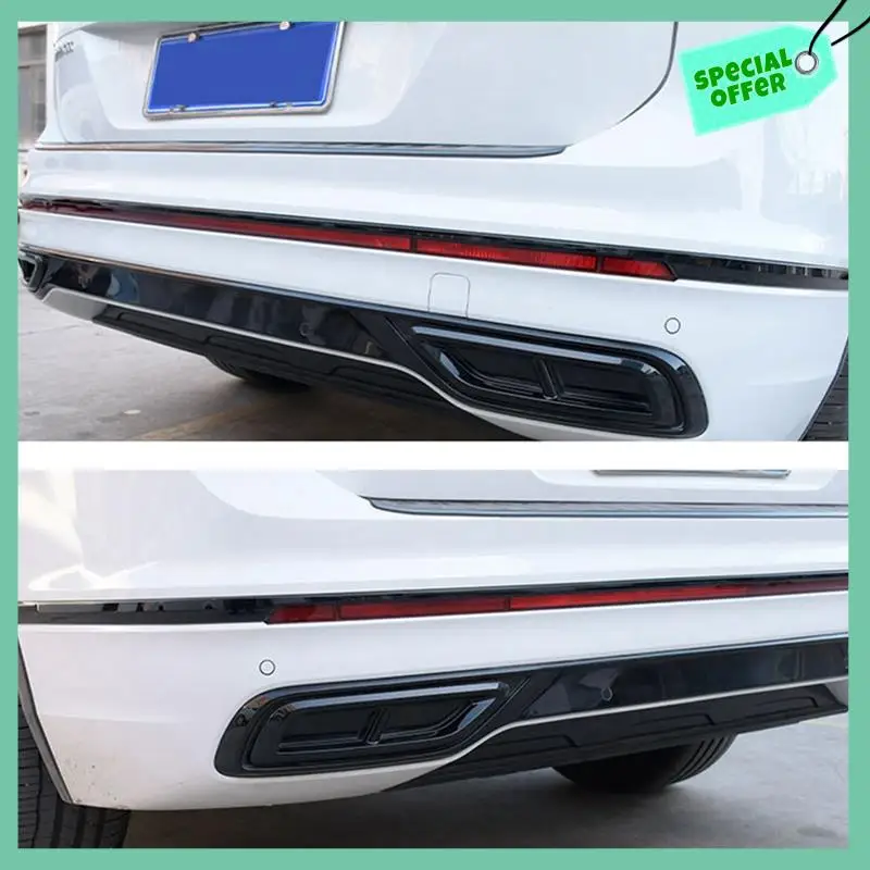 

A03G-Car Rear Bumper Trim Exterior Back Lip Protection For VW Tiguan L 2022 2023 Auto Accessories Glossy Black