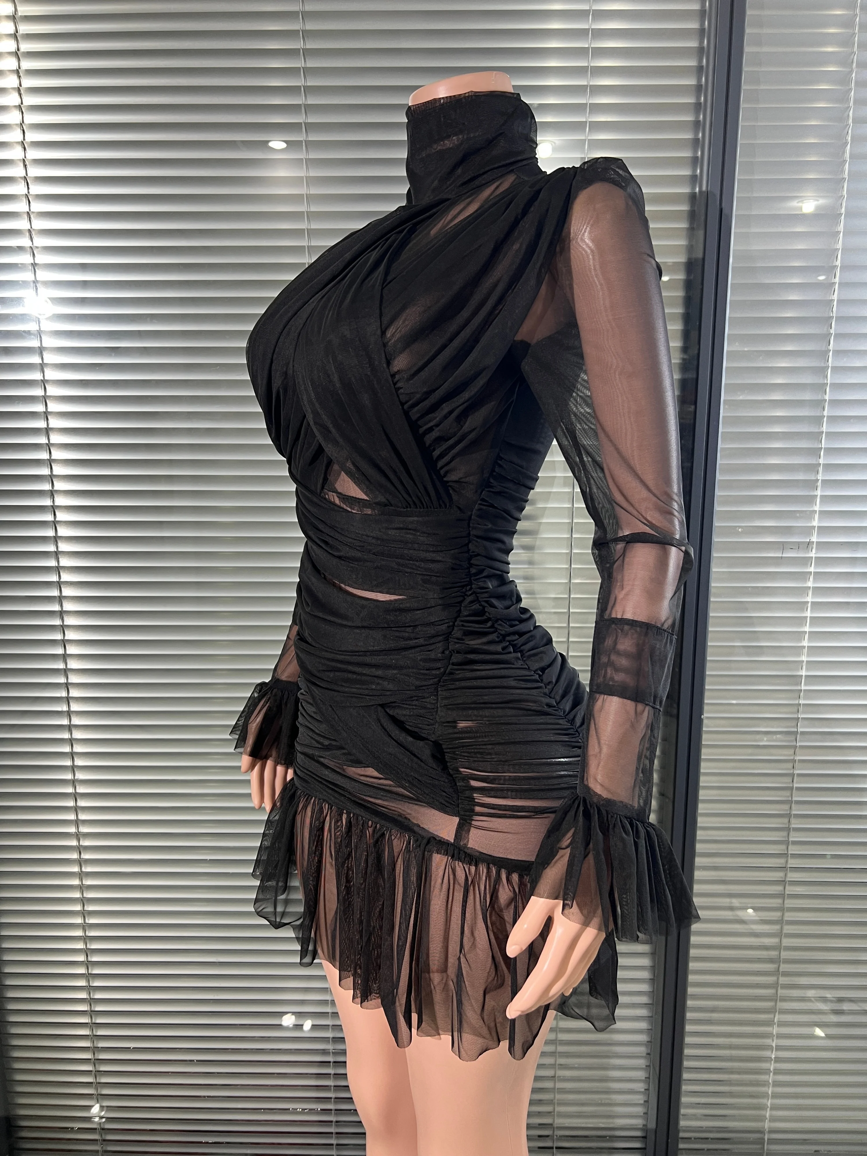 Damen Sexy Weißes Transparente – Sexy Mesh Sheer Bodycon Dress Bewertung und Preis