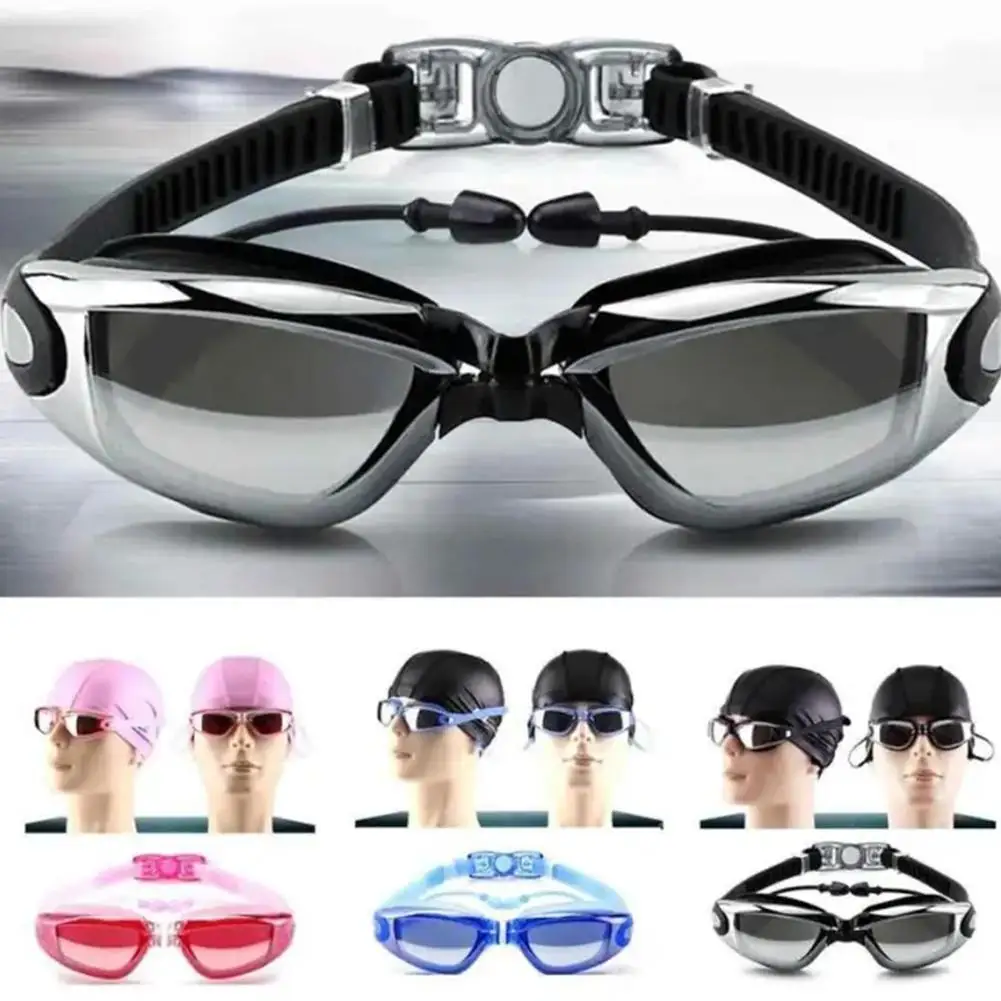 

Профессиональные плавательные очки, взрослые цельные очки с вкладышами, женские регулируемые плавательные мужские очки, силиконовые очки W3g7