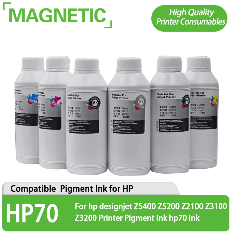 

1000ML Pigment Ink for HP70 hp70 for HP Designjet Z5400 Z5200 Z2100 Z3100 Z3200 Printer Pigment Ink hp70 Ink C9448A