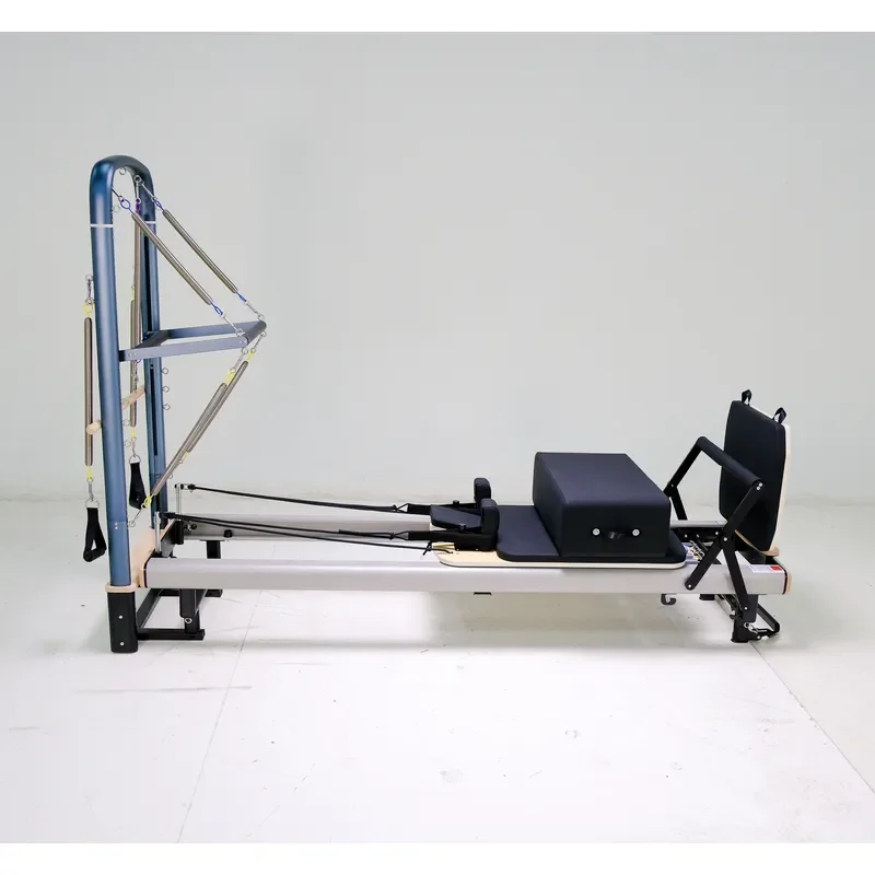 Premium Alloy Adjustable Pilates Core Trainer Half Tower Frame Black Full Jump Box Silent Slide Commercial Fitness Equipment
