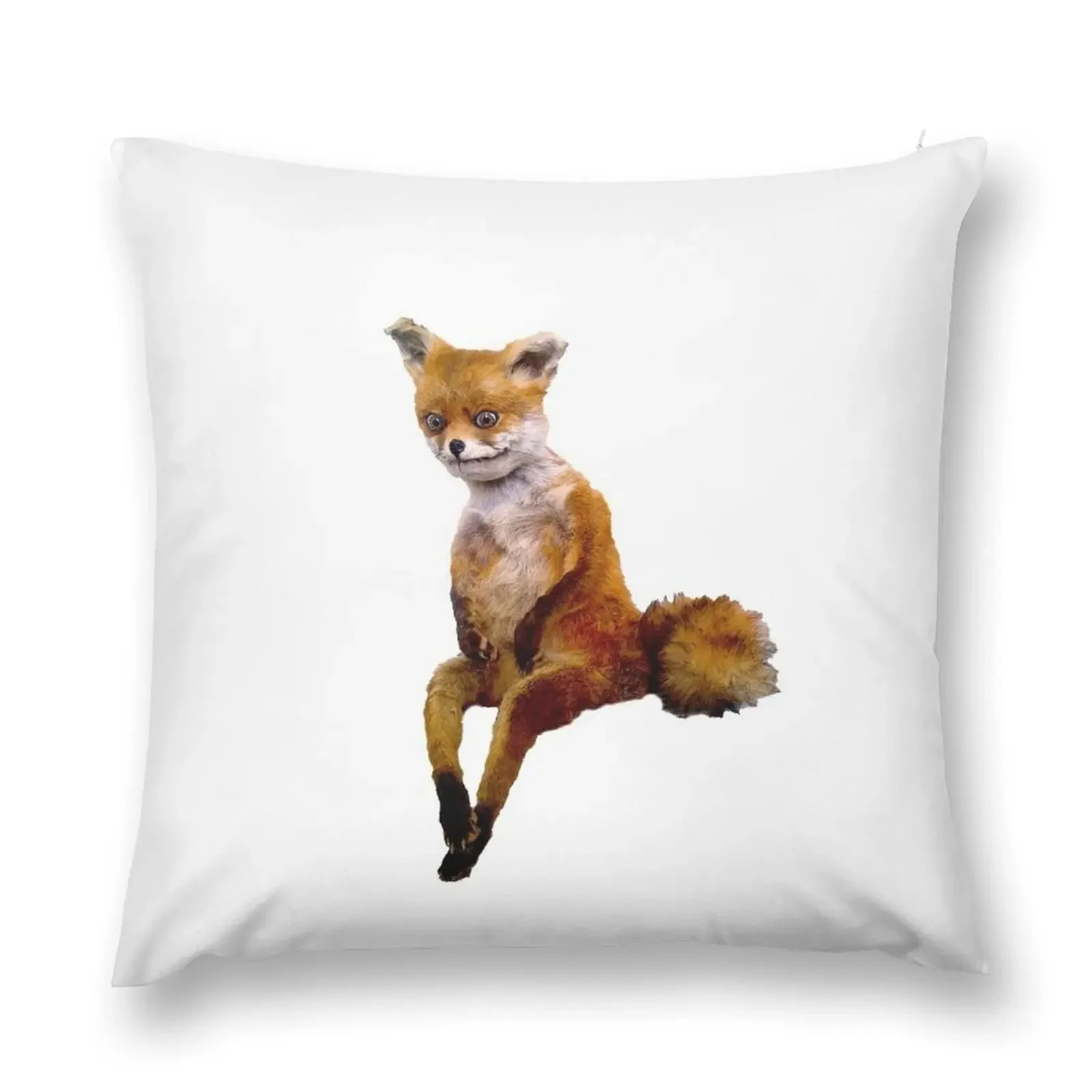 Stoned fox the Taxidermy Fox Meme Throw Pillow Sofa Covers Pillows Aesthetic pillow