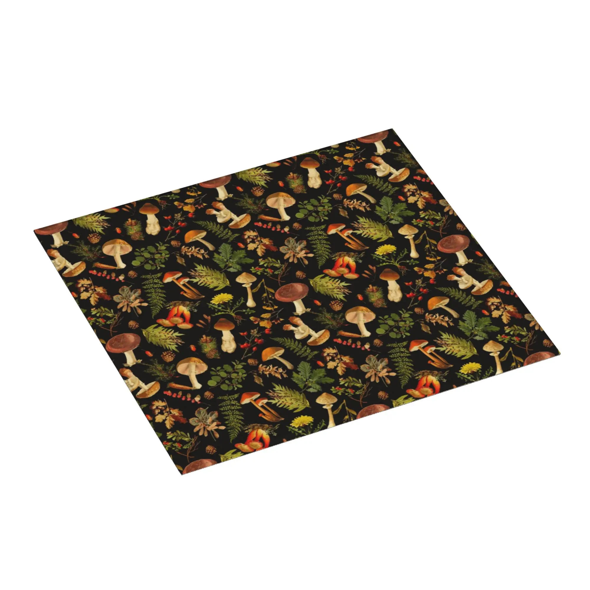 Drying Mat For Kitchen Mushrooms Harvest Botanical Night Garden Nightgarden Barware Tableware Washable Kitchen Sink Drying Pad