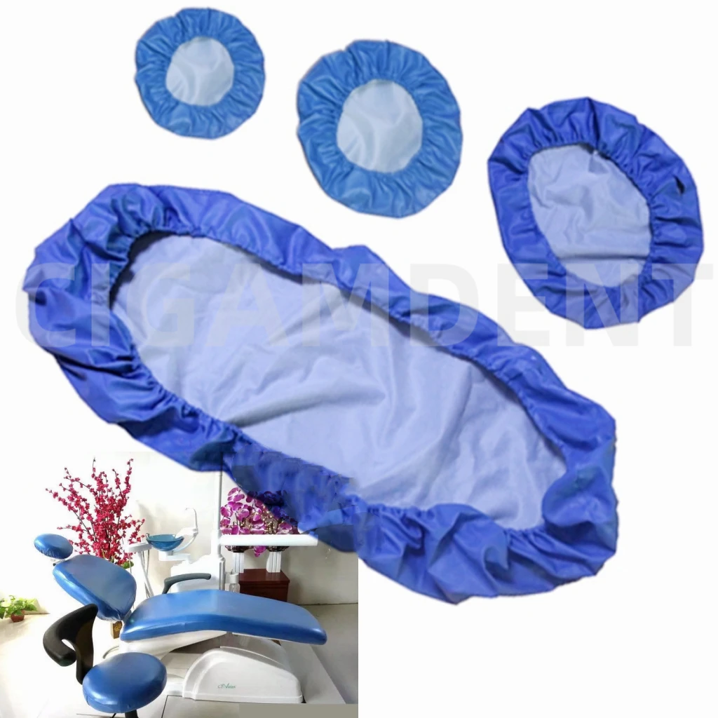 Dental Unit Exam Chair Cover PU Leather Seat Sleeves Chair Parts Protector Dentist Stool Cushion Waterproof Green Purple Blue