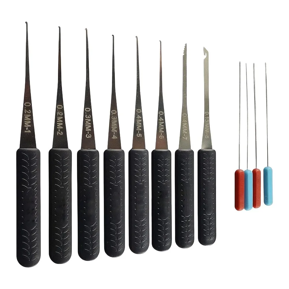 12pcs Key Extraction Tool Set Broken Key Removal Tool With Dust Removal Probe For Home Automotive Lock Repairs