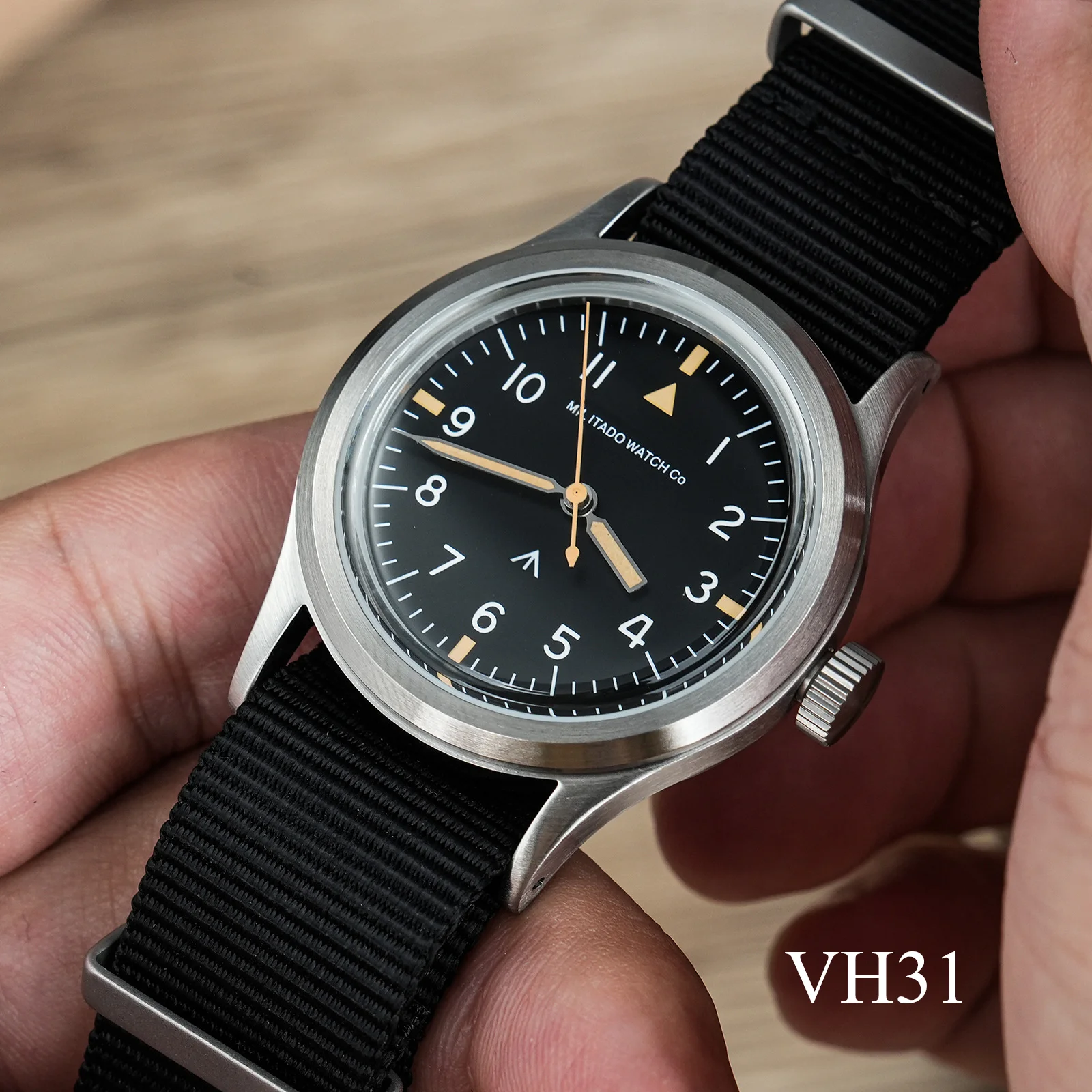 Militado ML14 36 มม.นาฬิกาVH31 กวาดวินาทีควอตซ์นาฬิกาSapphireคริสตัลSuper Luminous BGW9 C3 100Mนาฬิกากันน้ํา