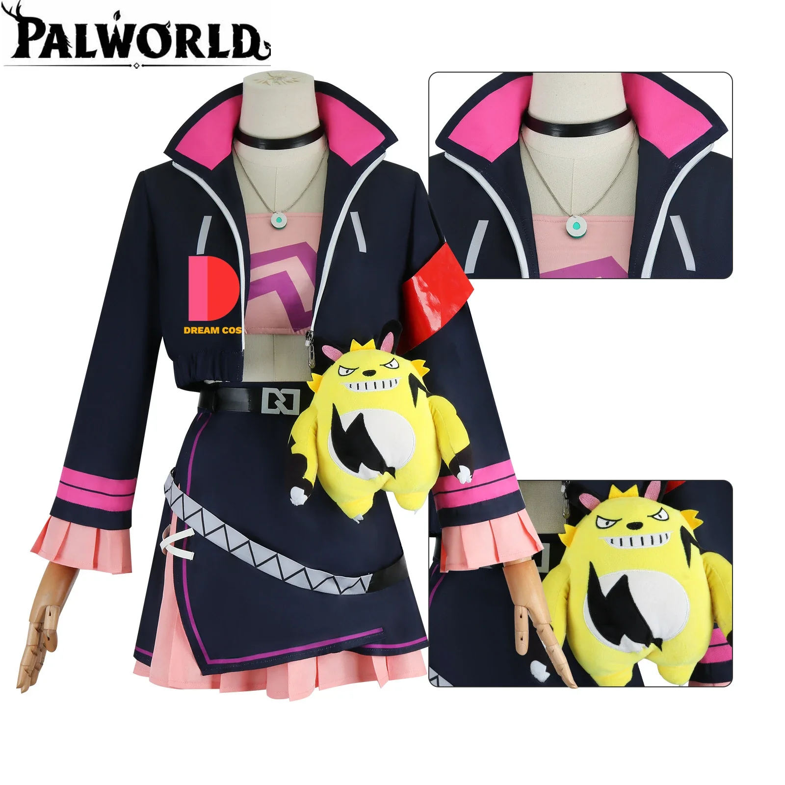 

Zoe Rayne Cosplay Costume Palworld Uniform Coat Skirt Full Sets Halloween Carnival Party Role Play Suits Props for Adults Girls