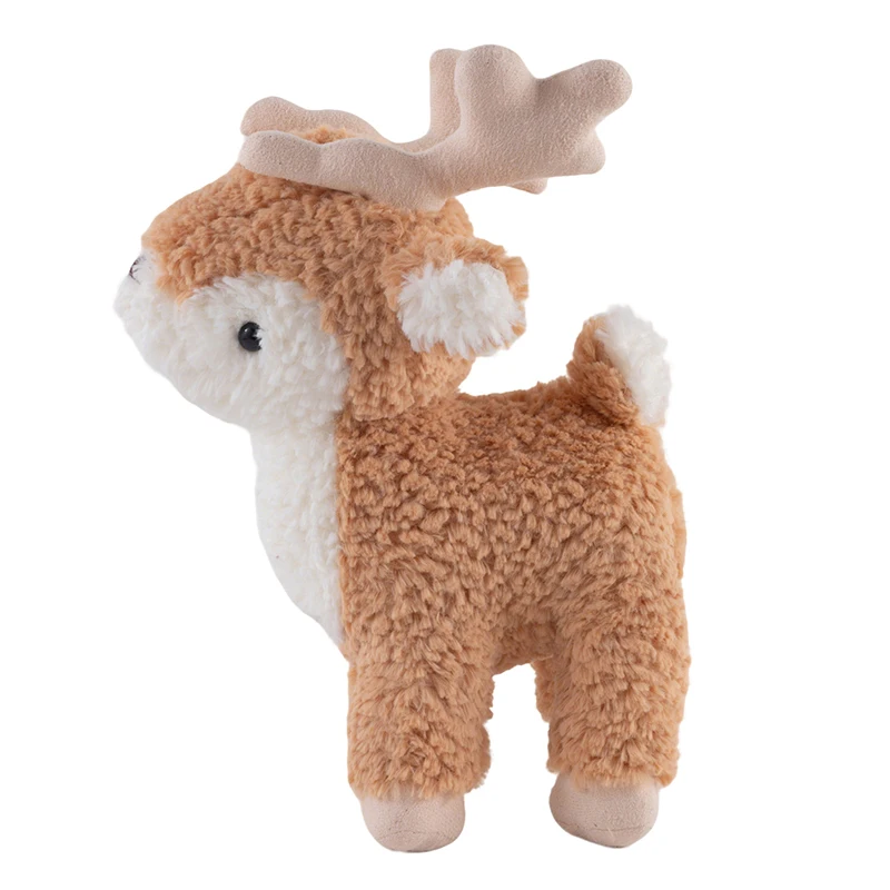 New Kawaii Christmas Elk Plush Dolls Stuffed Soft Plant Toys Sika Deer For Kids Family Xmas Decoration Gift