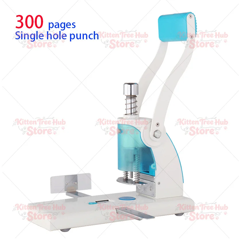 Single-Hole Heavy-Duty Manual Punching Machine 300 Pages Job Book Punching Round Hole Tag Voucher Paper Punching Machine