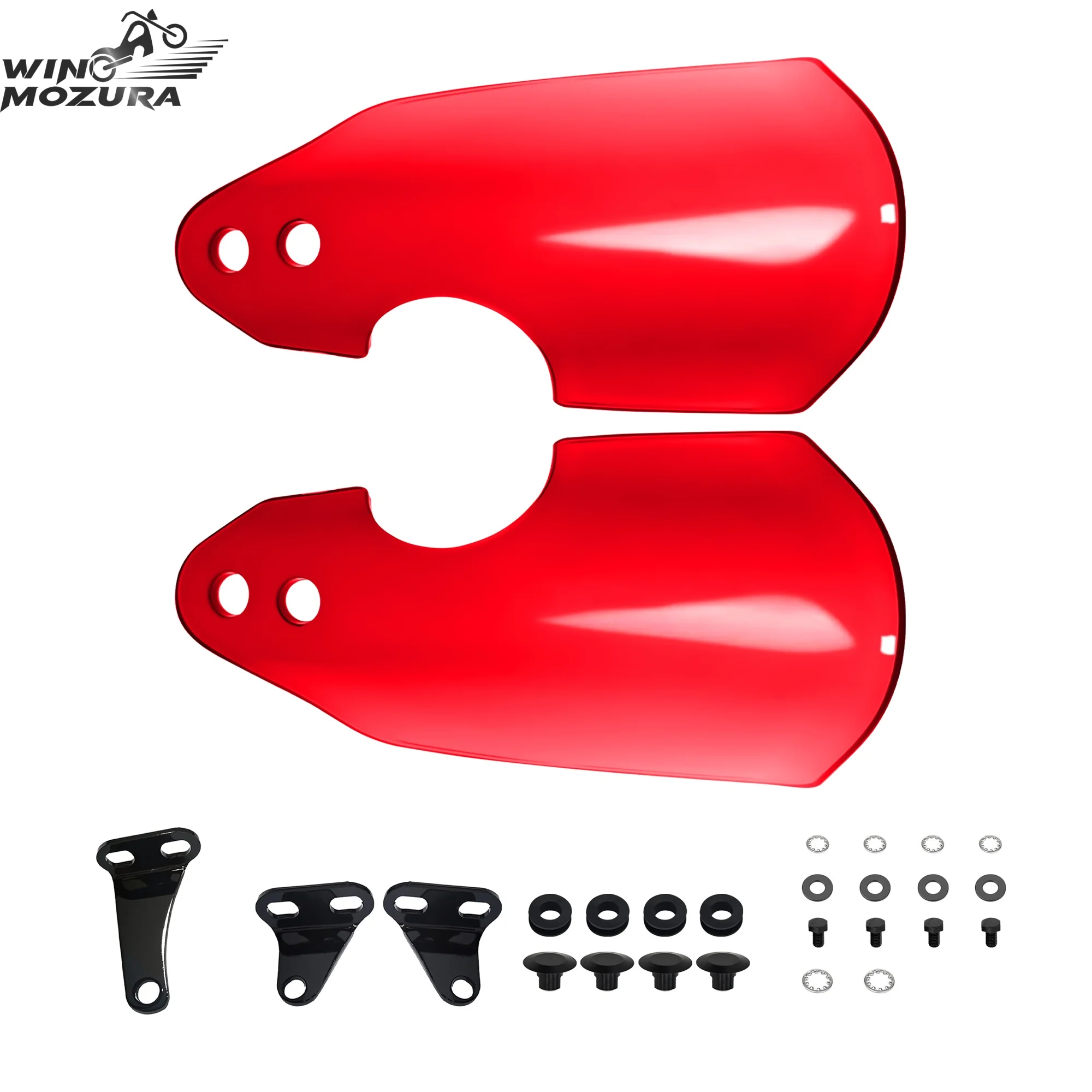 

Red Colorful Handlebar Handguards Hand Shield Protector For Harley Softail Fat Bob 2018-23 Low Rider S 2020-23 Sport Glide FLSB