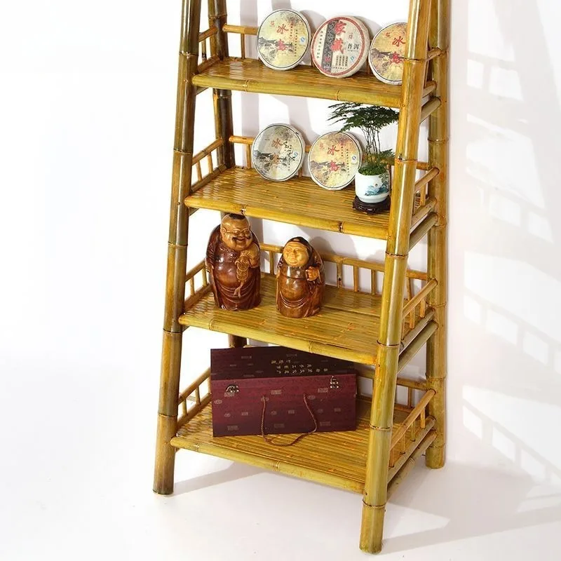 الرجعية Bogu رف السوبر ماركت الصيني متعدد الطبقات سوق السلع القديمة عرض الرف الشاي