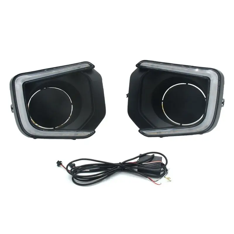 

LED Daytime Running Lights For Toyota Tacoma 2016-2023 DRL Turn Signal Fog Lamps, White+Amber Light