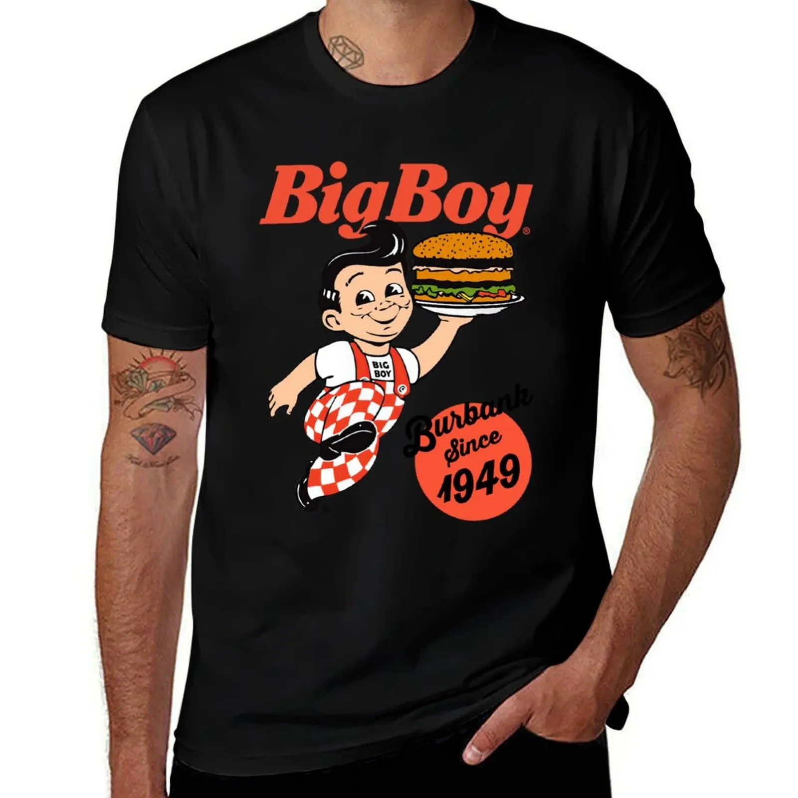 

Bob's Big Boy Burger, Burbank Since 1949 T-Shirt cotton t shirt man funny t shirts man