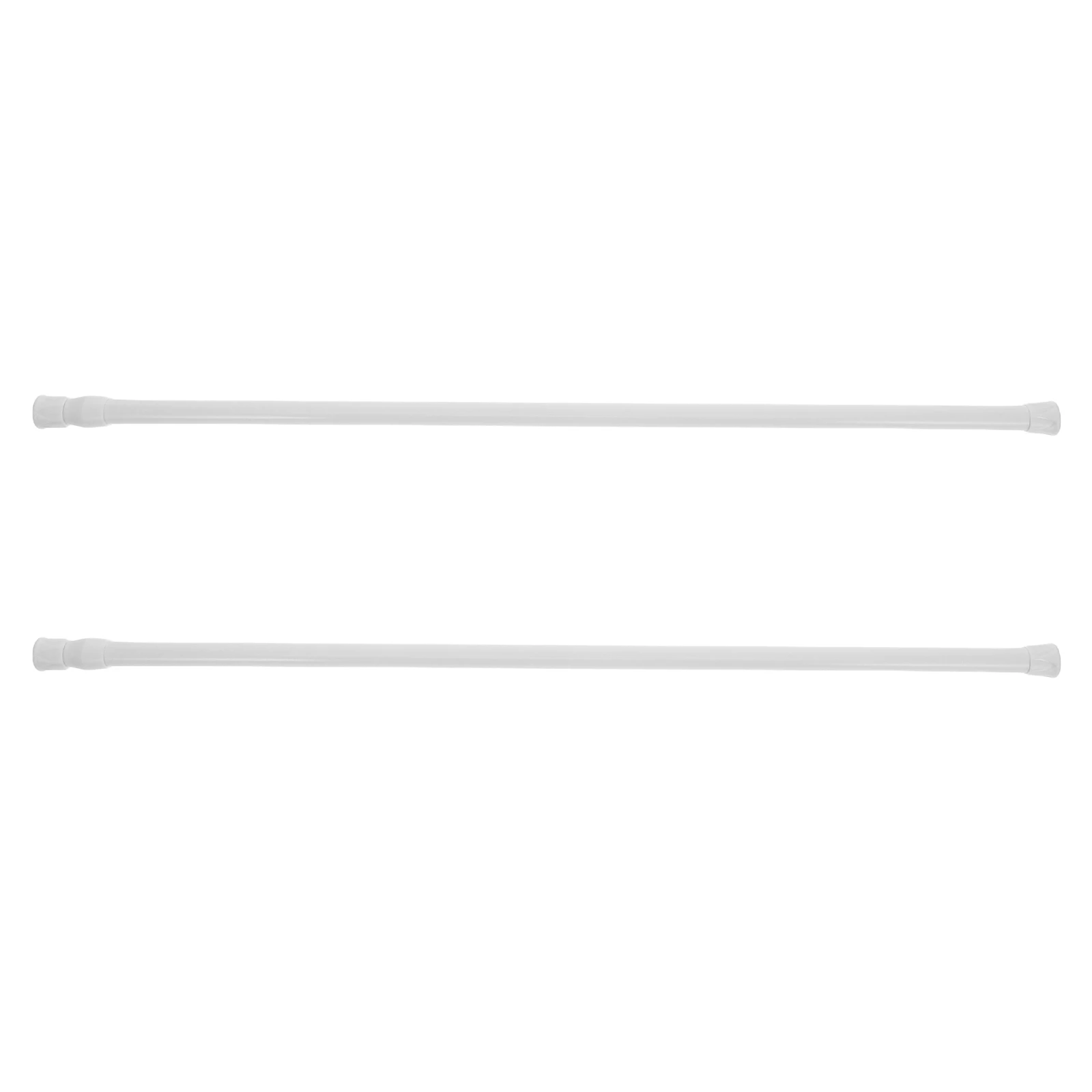 

2 Pcs Telescopic Rod Retractable Shower Adjustable Pole Curtain Rods for Small Windows Stainless Steel