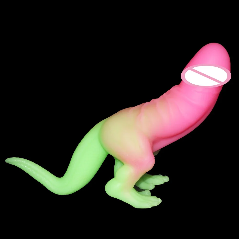 Real Dinosaur Dildo Monster Anal Plug Soft Butt Plug Masturbator Vagina Dilator Penis with Testicles Adult Sex Toy for Women Man