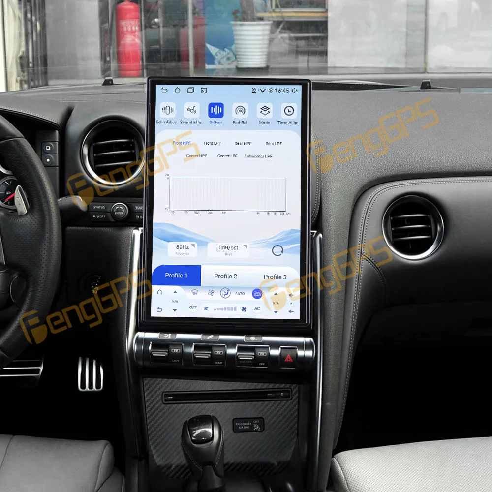 

14,5-дюймовый автомобильный радиоприемник для Nissan GTR 2009-2017 с Android Auto, GPS-навигацией, мультимедиа, видео и стереосистемой