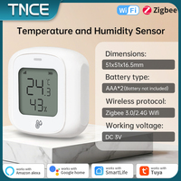 TNCE Tuya Temperature Humidity sensor WIFI Zigbee, Hygrometer Thermometer Monitor Detector, Support Smart Life Alexa Google Home