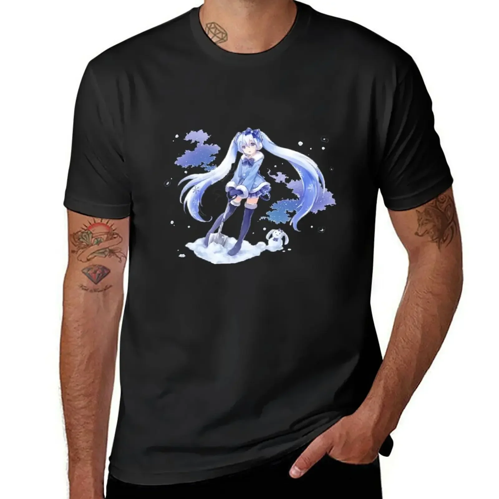 snow miku | T-Shirt plus sizes heavyweights blacks tshirts for men